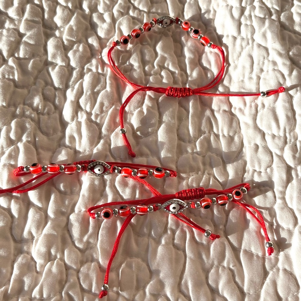 Red eye bracelets
